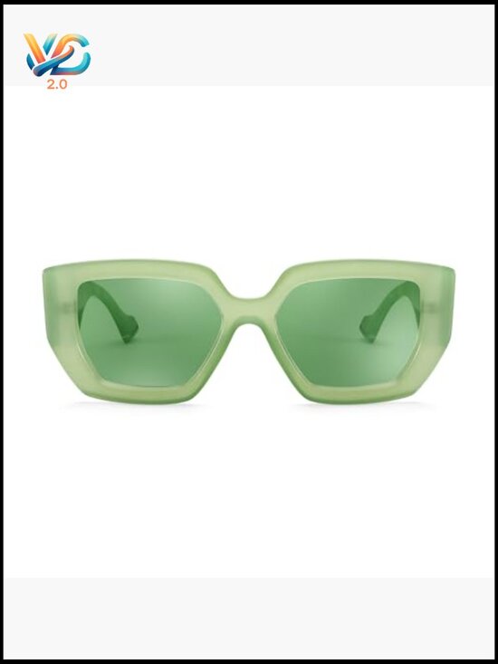 Oversized Square Sunglasses Thick Frame UV400 Protection Unisex Stylish main image 5